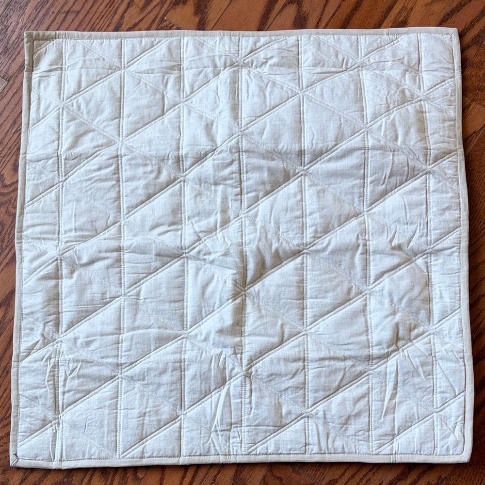 West Elm Cream/Oatmeal Euro Pillow covers set of 3